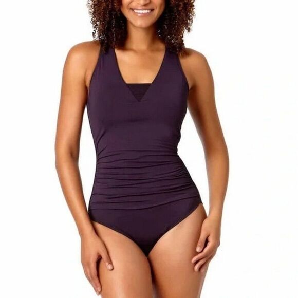 NWT Lands' End Ladies' Swimsuit Purple Size Small - Picture 1 of 5